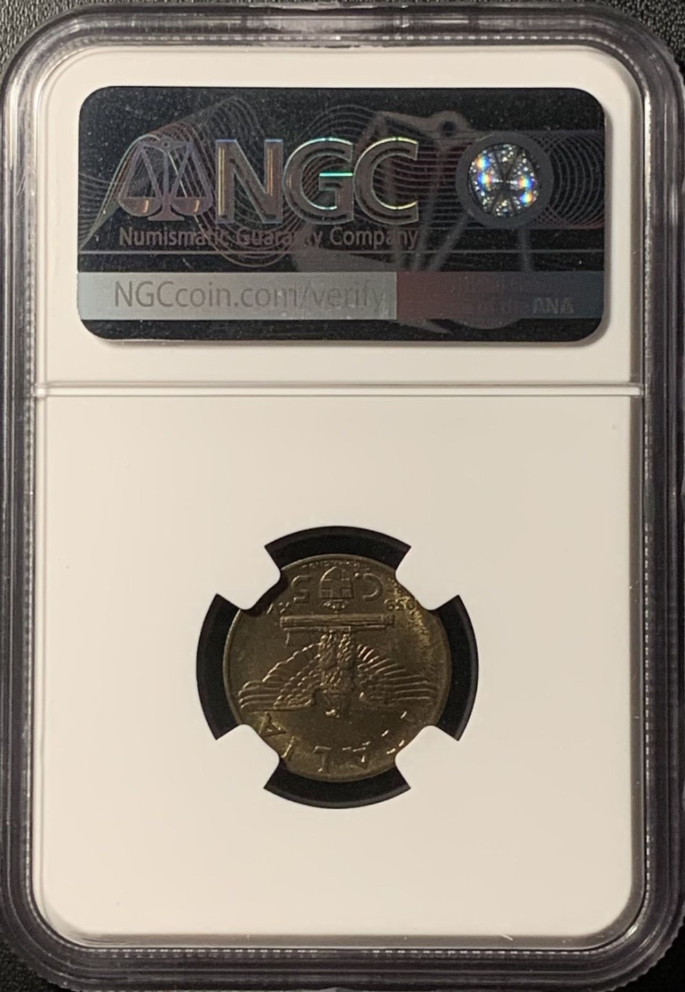 紫瑗钱币——第281期拍卖 意大利 1939年 伊曼纽尔三世 5分 铜币 NGC MS64 BN