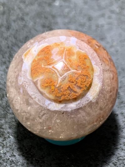 精美冰飘战国红玛瑙手工雕刻钱币珠一颗！寓意：招财进宝 - 精美冰飘战国红玛瑙手工雕刻钱币珠一颗！寓意：招财进宝