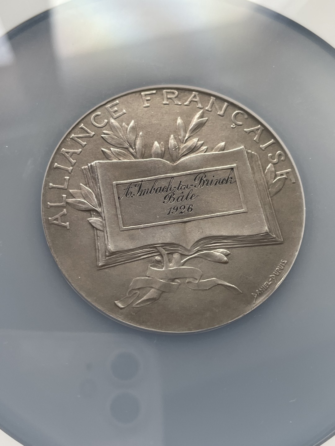 欧洲章牌-拍卖第25场 D.Dupuis～1926年法国法语联盟银章