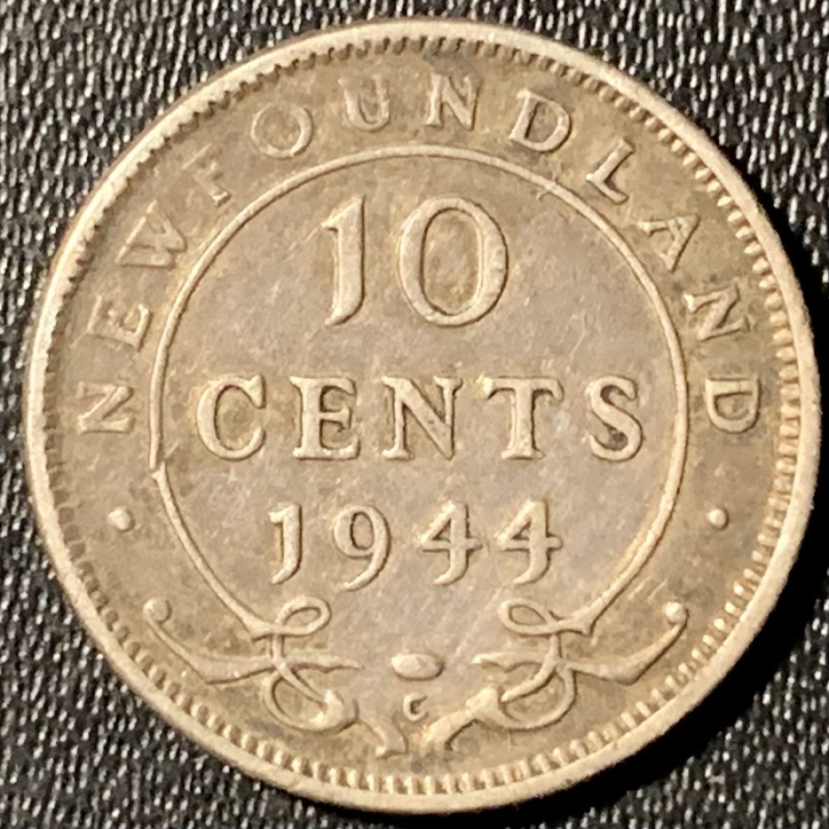 紫瑗钱币——第281期拍卖 英国纽芬兰 1944年 乔治六世 2.36克 0.925银