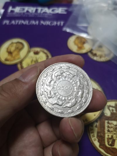 长老汇第6场老银币拍卖 - 锡兰1957佛教2500年大银币2号，近期上涨品种