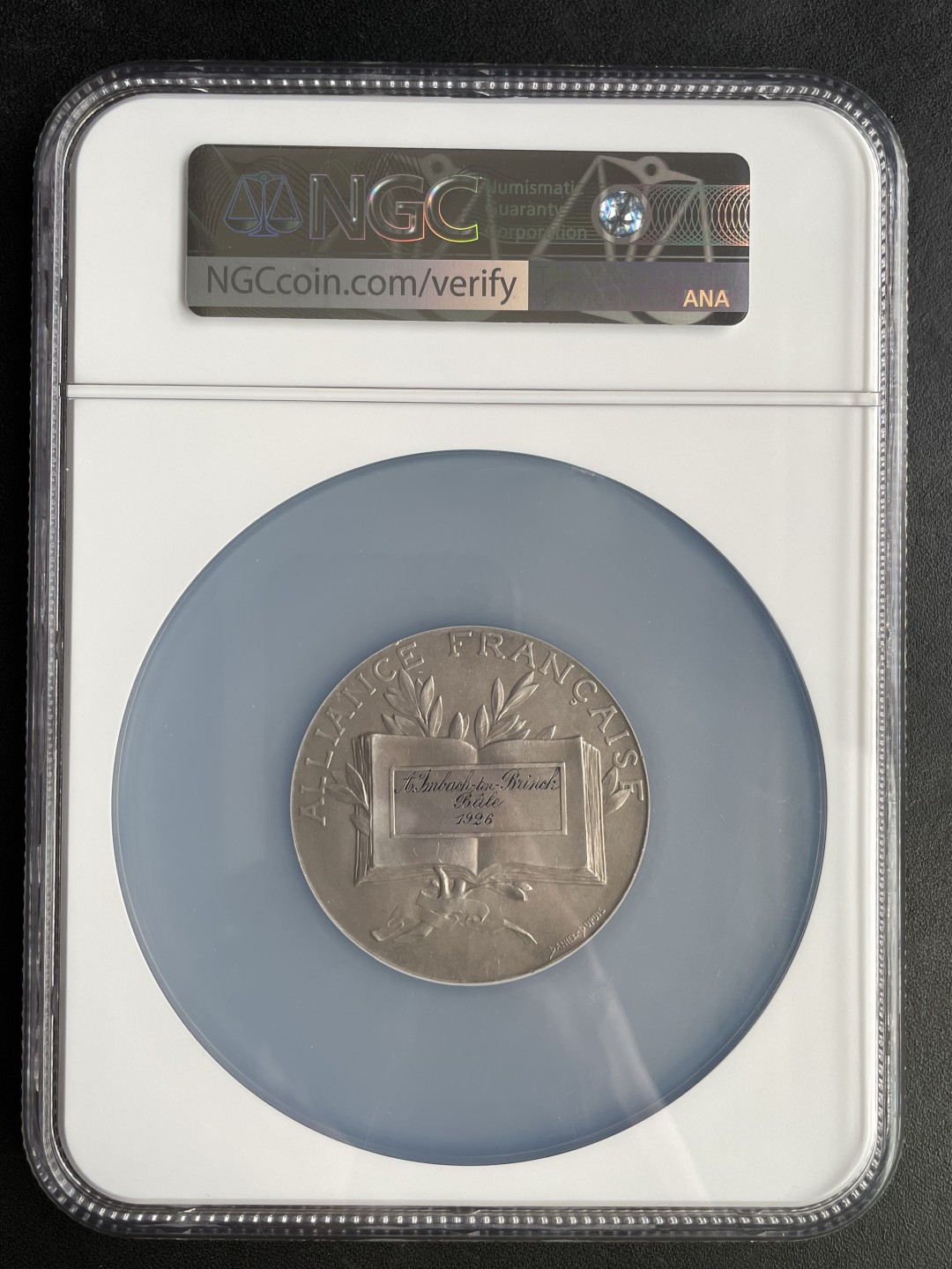 欧洲章牌-拍卖第25场 D.Dupuis～1926年法国法语联盟银章