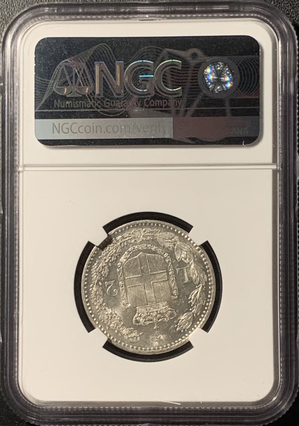 紫瑗钱币——第281期拍卖 意大利 1881年 伊曼纽尔三世 2里拉 银币 NGC MS62