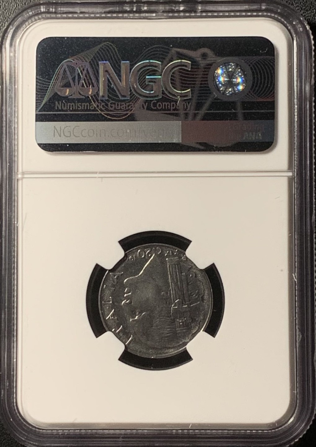 紫瑗钱币——第281期拍卖 意大利 1941年 伊曼纽尔三世 20分 镍币 NGC MS65