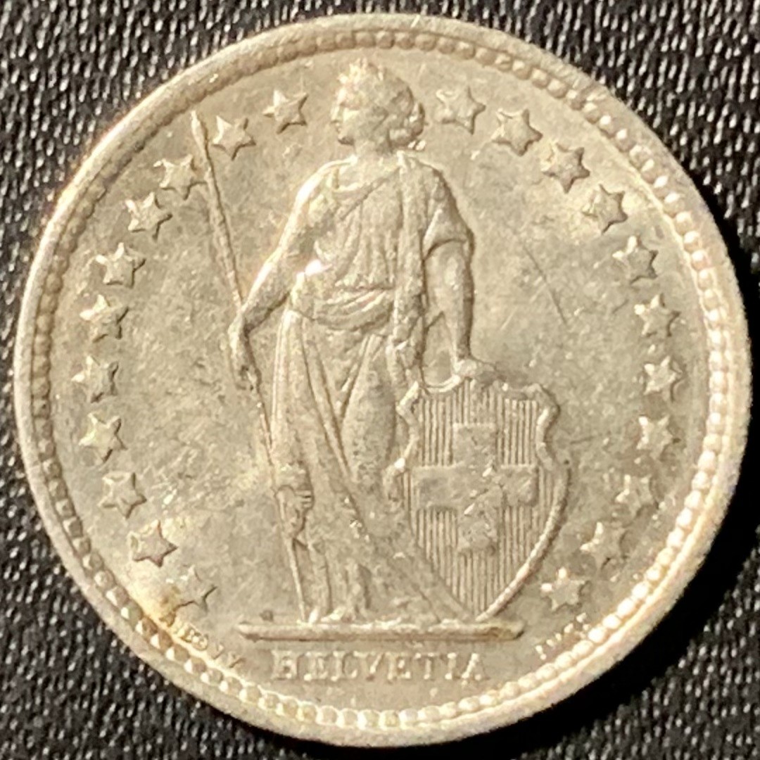 紫瑗钱币——第281期拍卖 瑞士 1963年 赫尔维蒂亚 1/2法郎 2.5克 0.835银 UNC