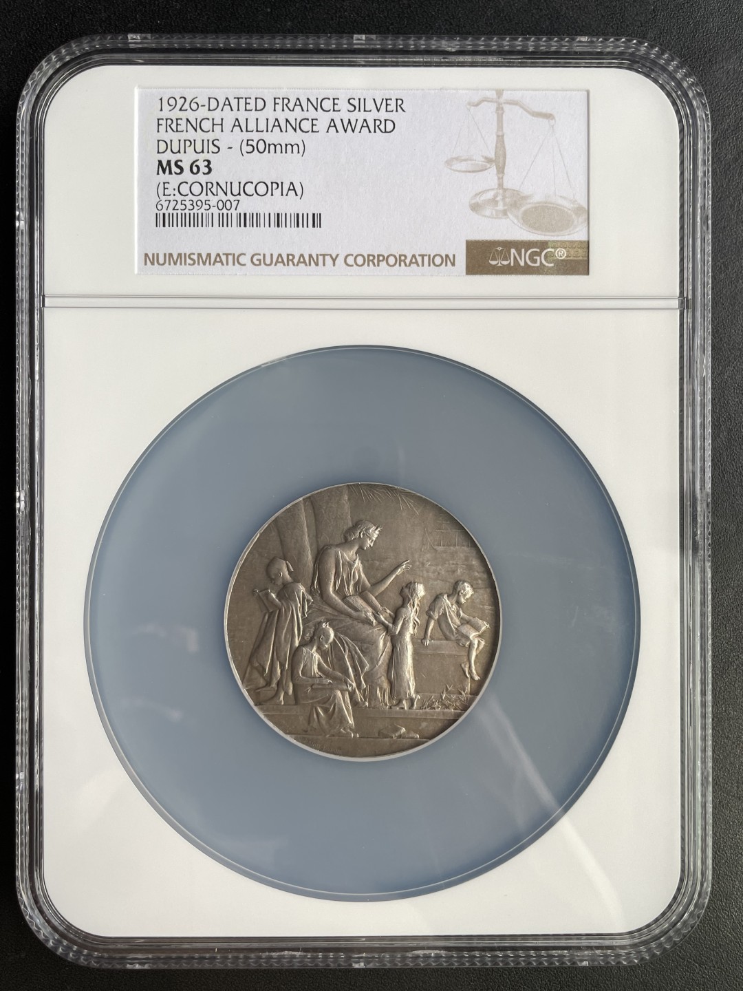 欧洲章牌-拍卖第25场 D.Dupuis～1926年法国法语联盟银章