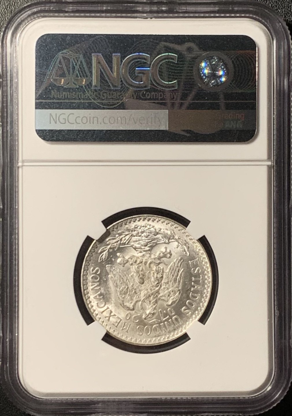 紫瑗钱币——第281期拍卖 墨西哥 1945年 M版 鹰洋 50分 银币 NGC MS64