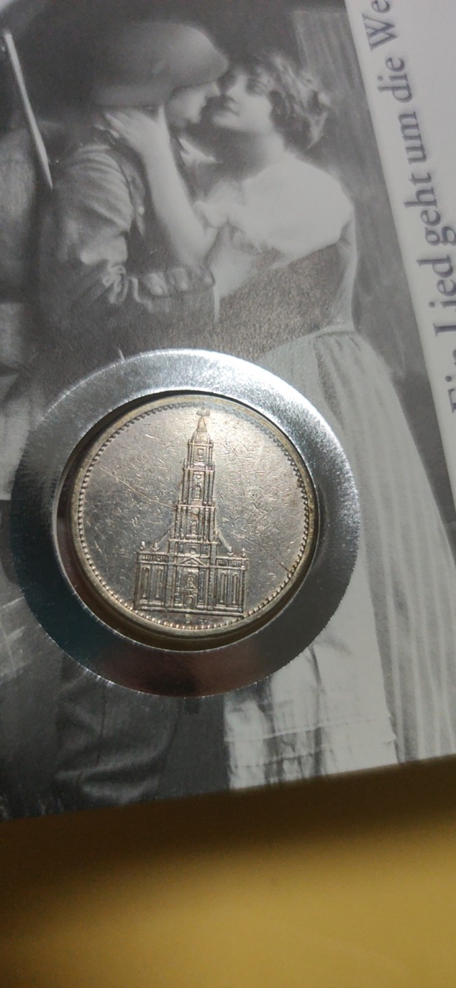 燕姐邮币封专场 1934年德国教堂5马克银币邮币封