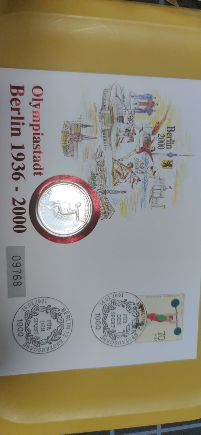 燕姐邮币封专场 1992年纽埃奥运10元银币邮币封