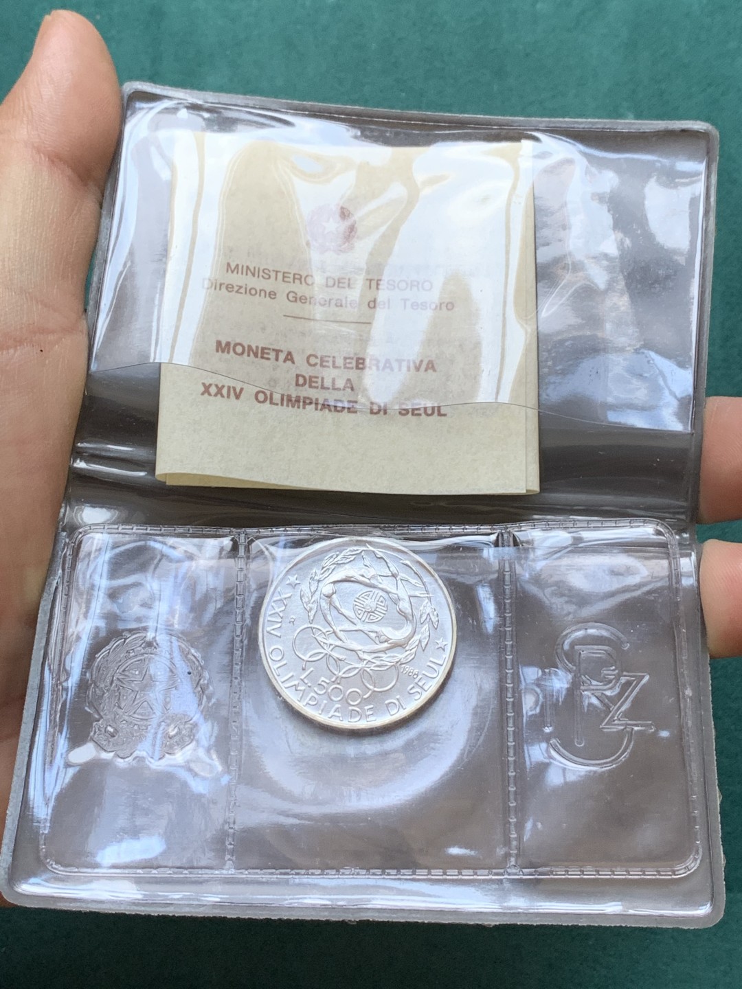 《竞宝斋》第175场-周日，周一2场 (全场包邮) 意大利1988年 夏季奥运纪念 500里拉银币 封装