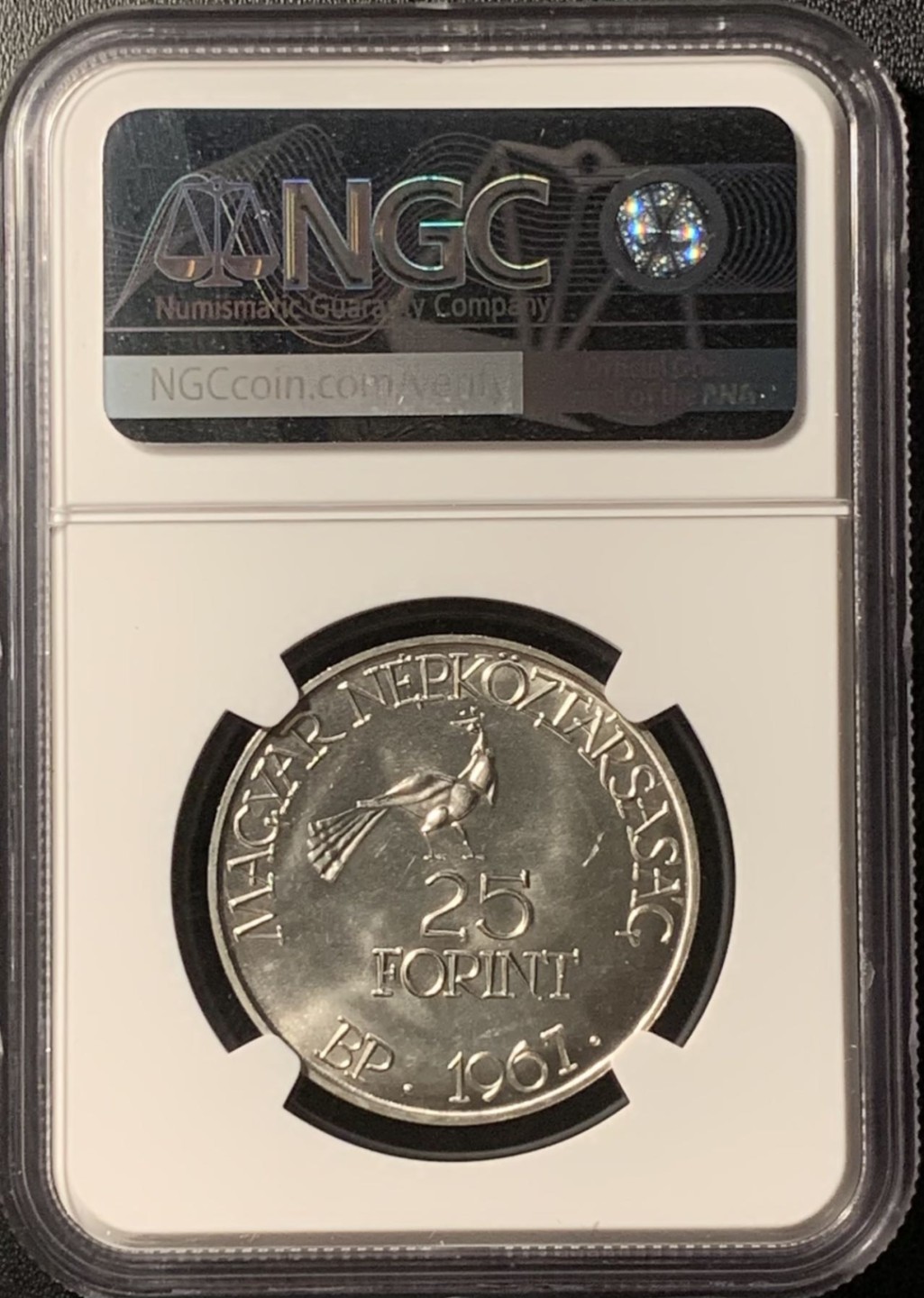 紫瑗钱币——第281期拍卖 匈牙利 1967年 作曲家 科达利诞辰85周年 25福林 银币 NGC MS66