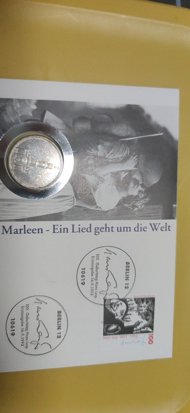 燕姐邮币封专场 1934年德国教堂5马克银币邮币封