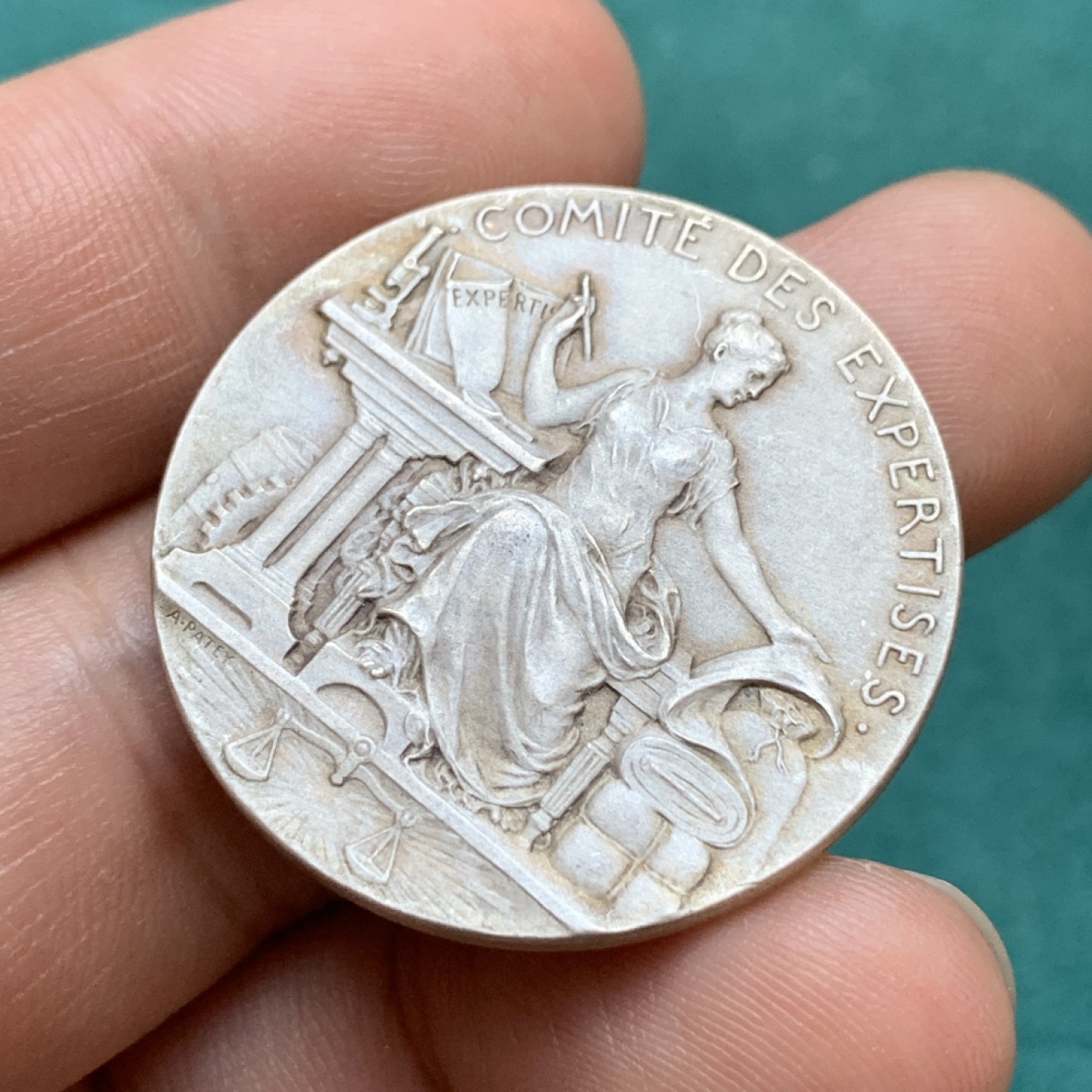 《竞宝斋》第175场-周日，周一2场 (全场包邮) 法国 1822年 工业与手工业部贸易女神 JETON银质代币 好品