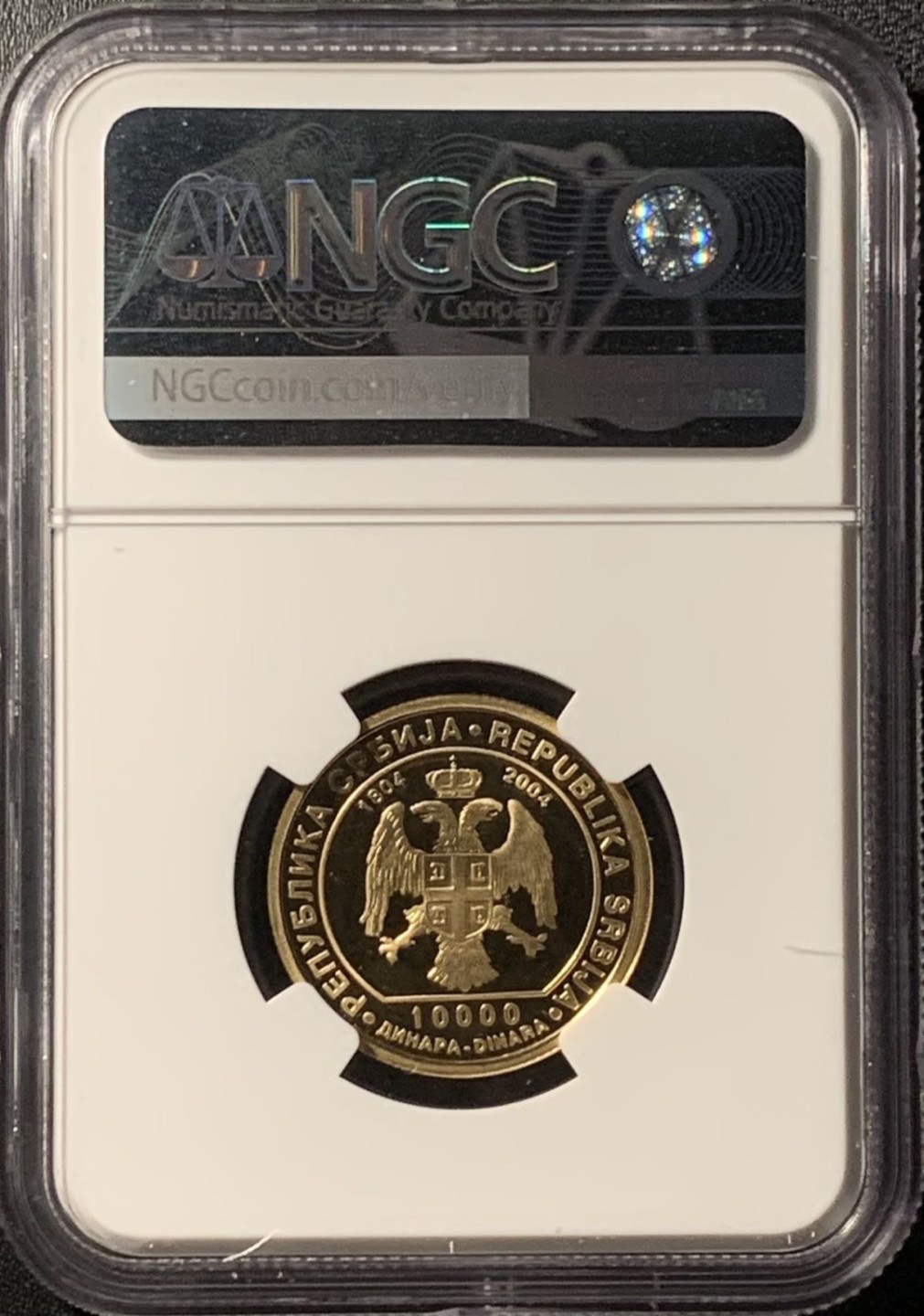紫瑗钱币——第281期拍卖 塞尔维亚 2004年 塞尔维亚起义200周年 10000第纳尔 金币 NGC PR69 UC