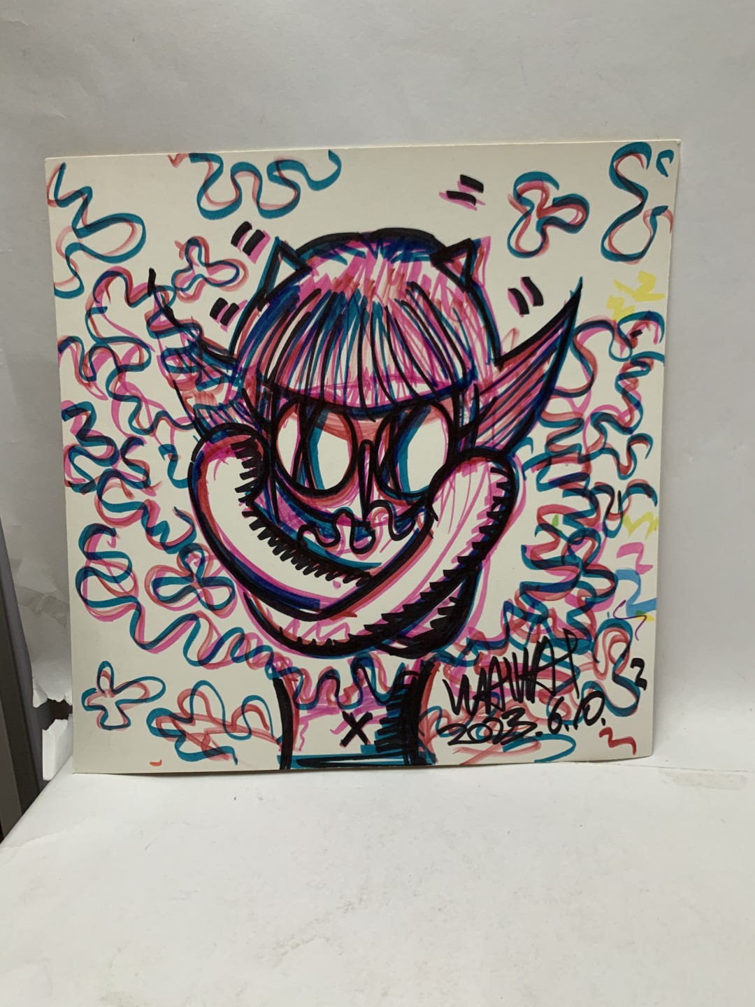 零元拍：歪歪亲笔签名绘画 原画色卡《少女》尺寸30/31