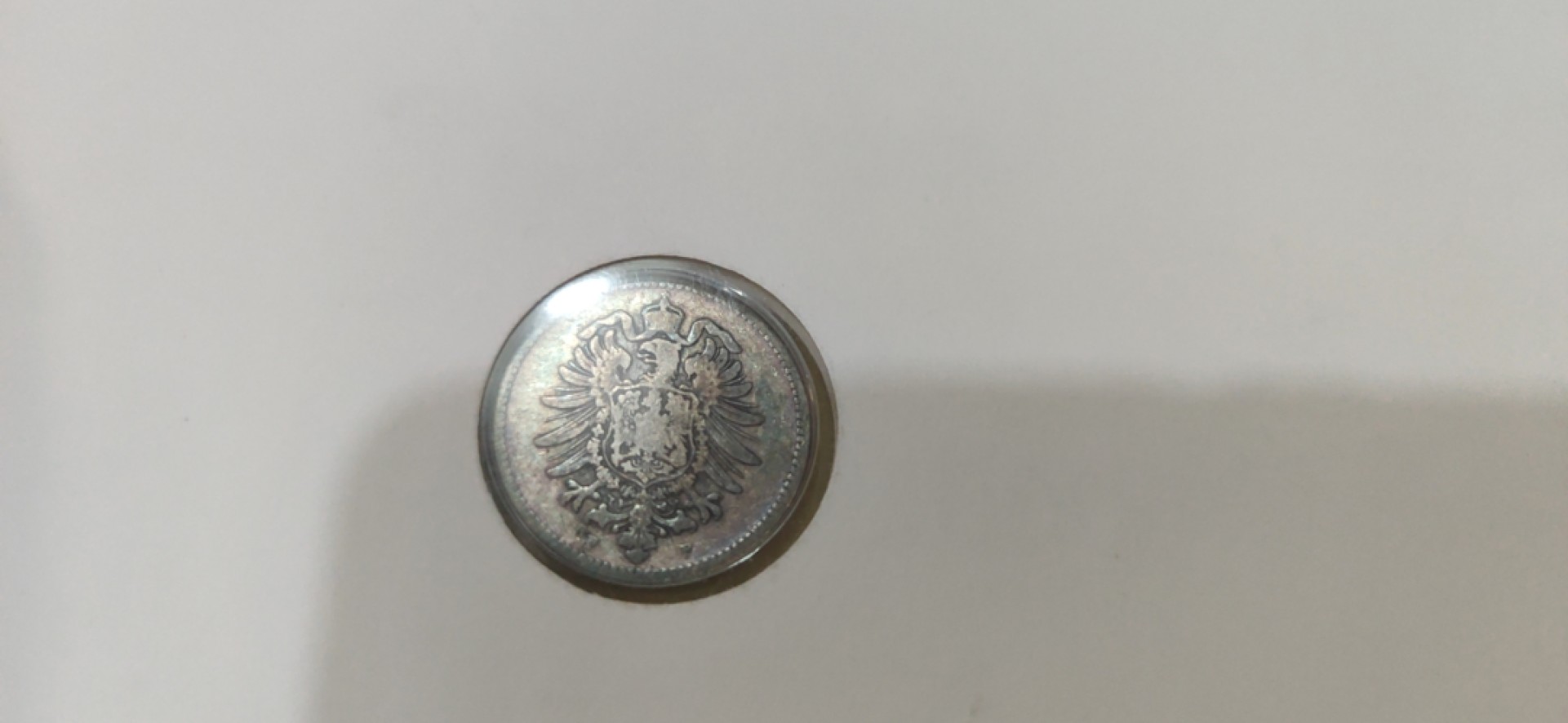 燕姐邮币封专场 1874年德国短翅鹰一马克银币邮币封