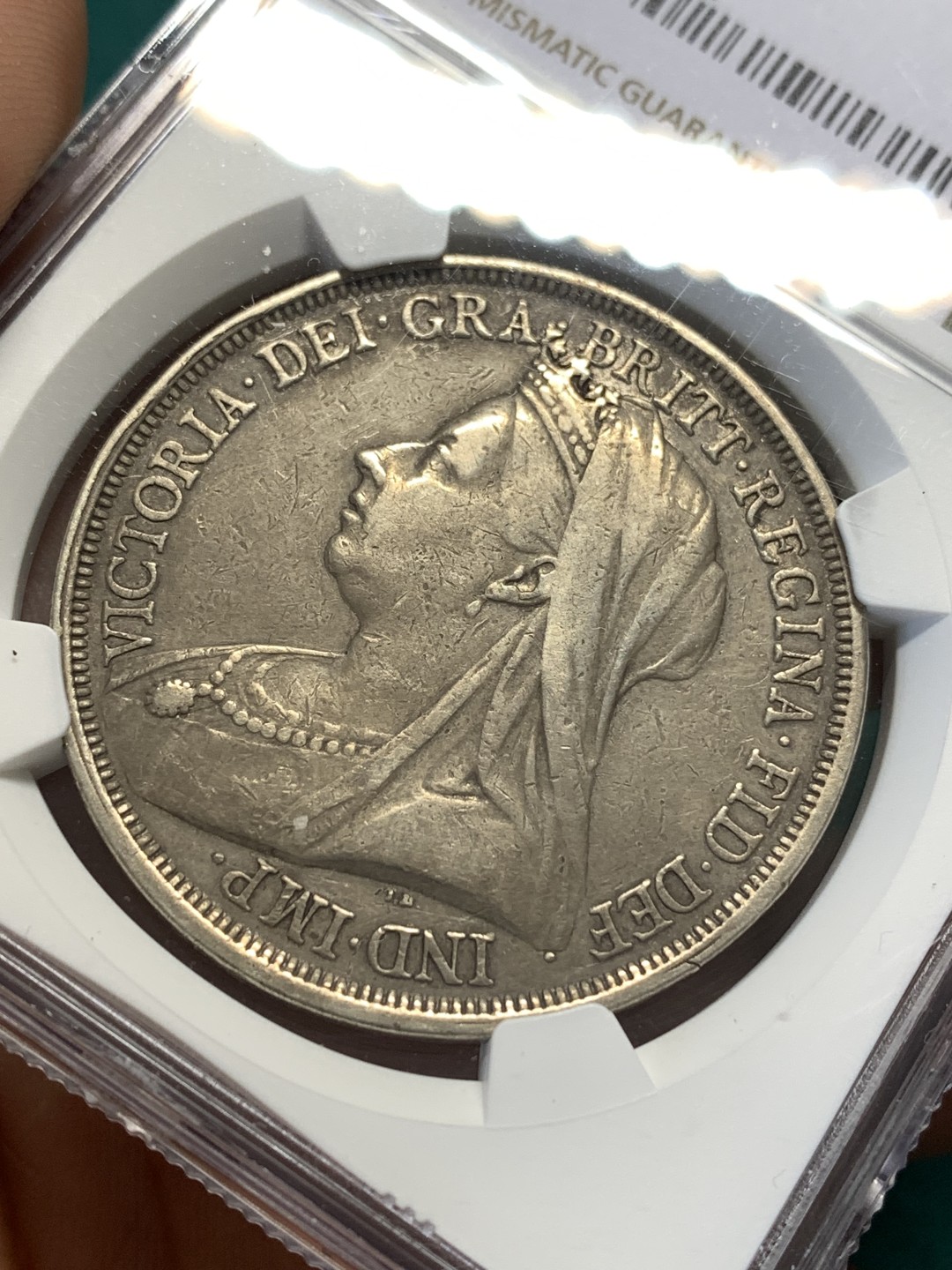 《竞宝斋》第175场-周日，周一2场 (全场包邮) NGC XF 英国 1893年 披纱版 克朗马剑 大银币