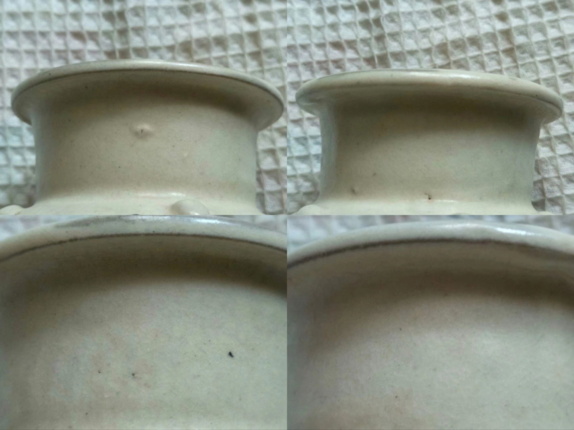 磁州窑系白黑彩釉鼓钉点彩渣斗