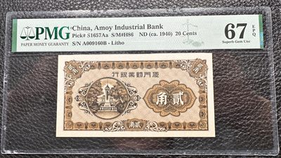 民国、二三版纸币专场 - 厦门劝业银行贰角