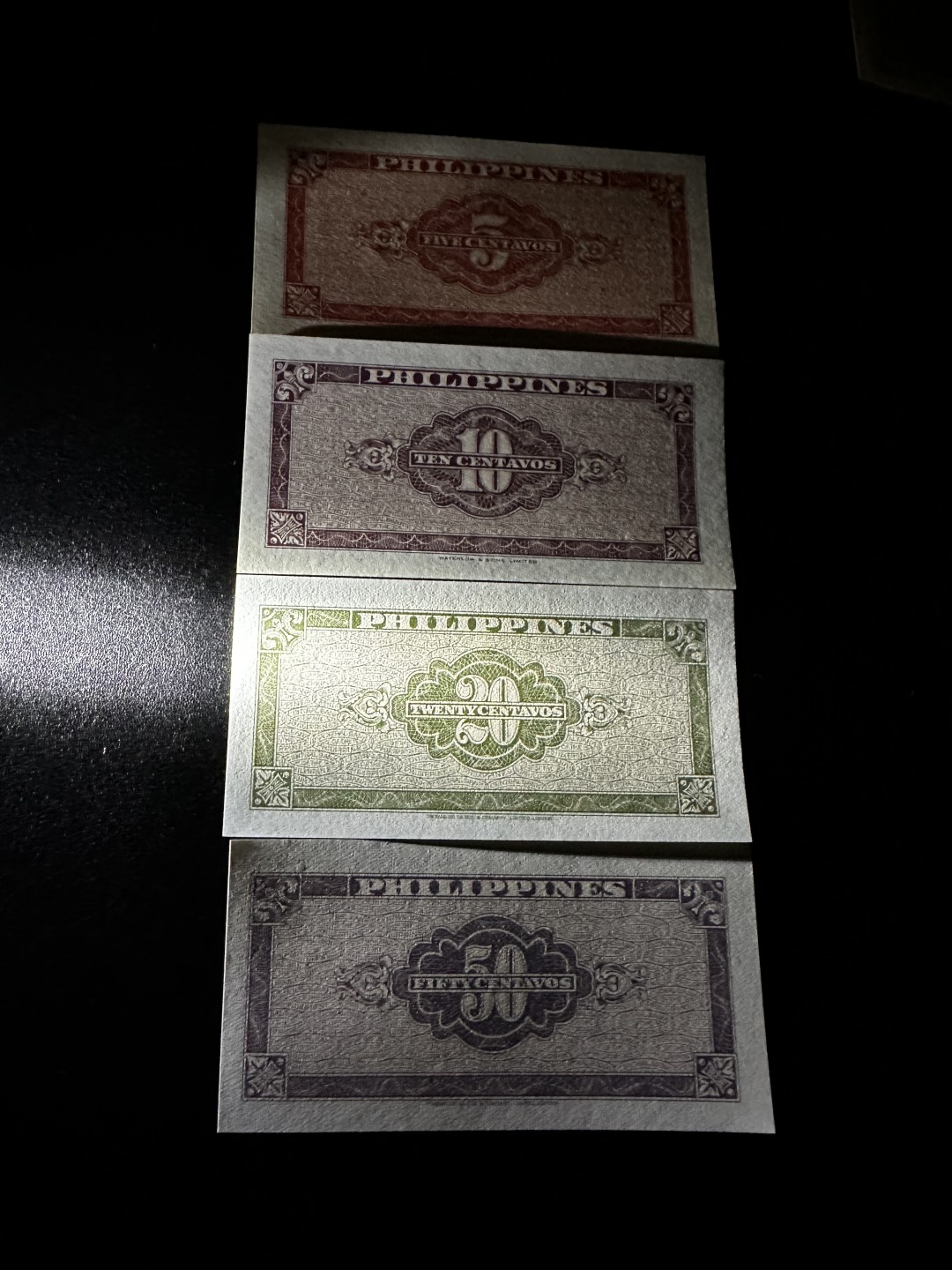 《外钞收藏家》第二百七十七期（连拍第一场） 菲律宾5-50分 1949首年 稀缺品 UNC