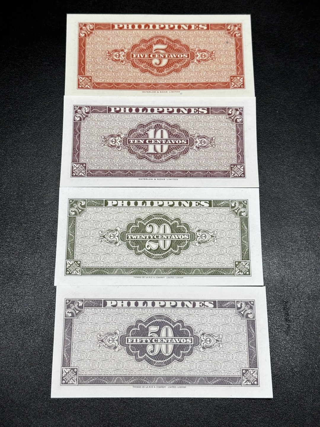 《外钞收藏家》第二百七十七期（连拍第一场） 菲律宾5-50分 1949首年 稀缺品 UNC