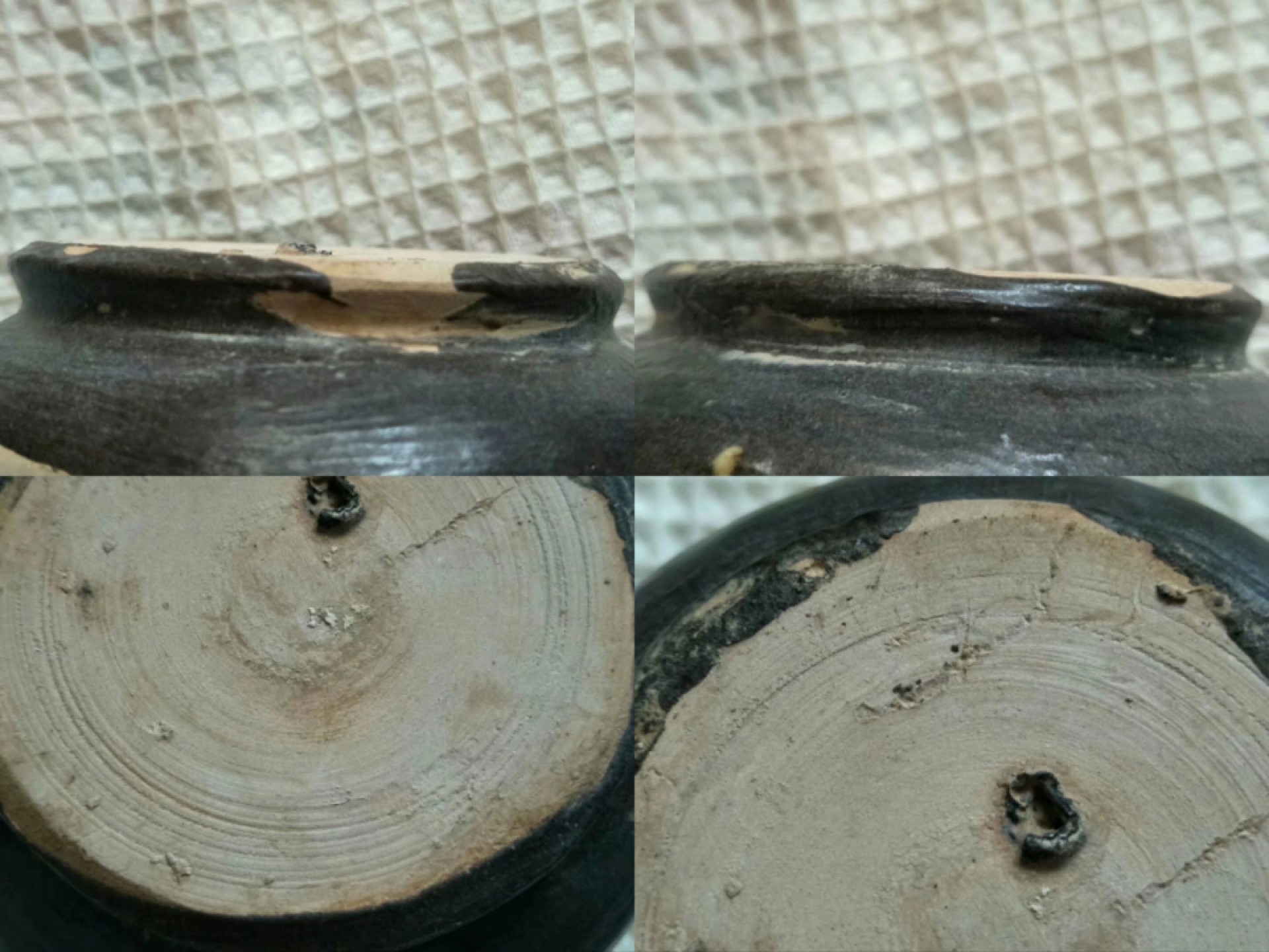 磁州窑系白黑彩釉鼓钉点彩渣斗