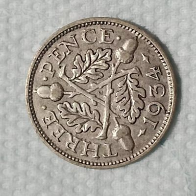 英国1934年5分小银美品