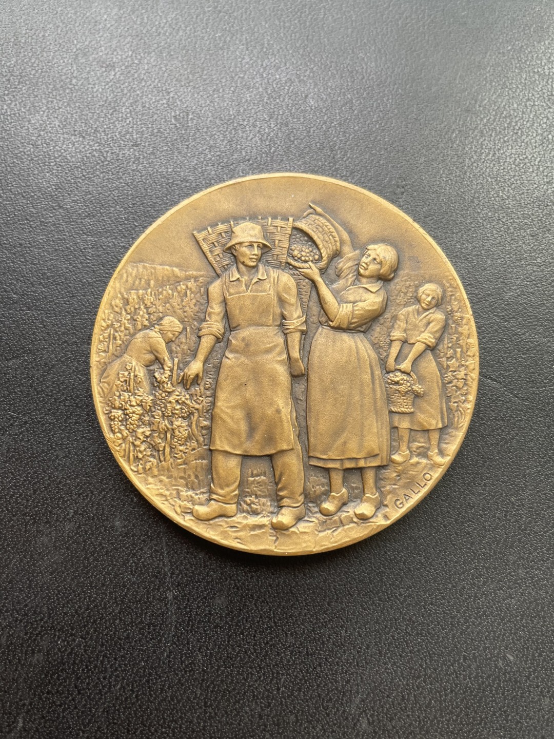 欧洲章牌-拍卖第25场 GALLO～法国葡萄种植协会铜章 直径：50 mm