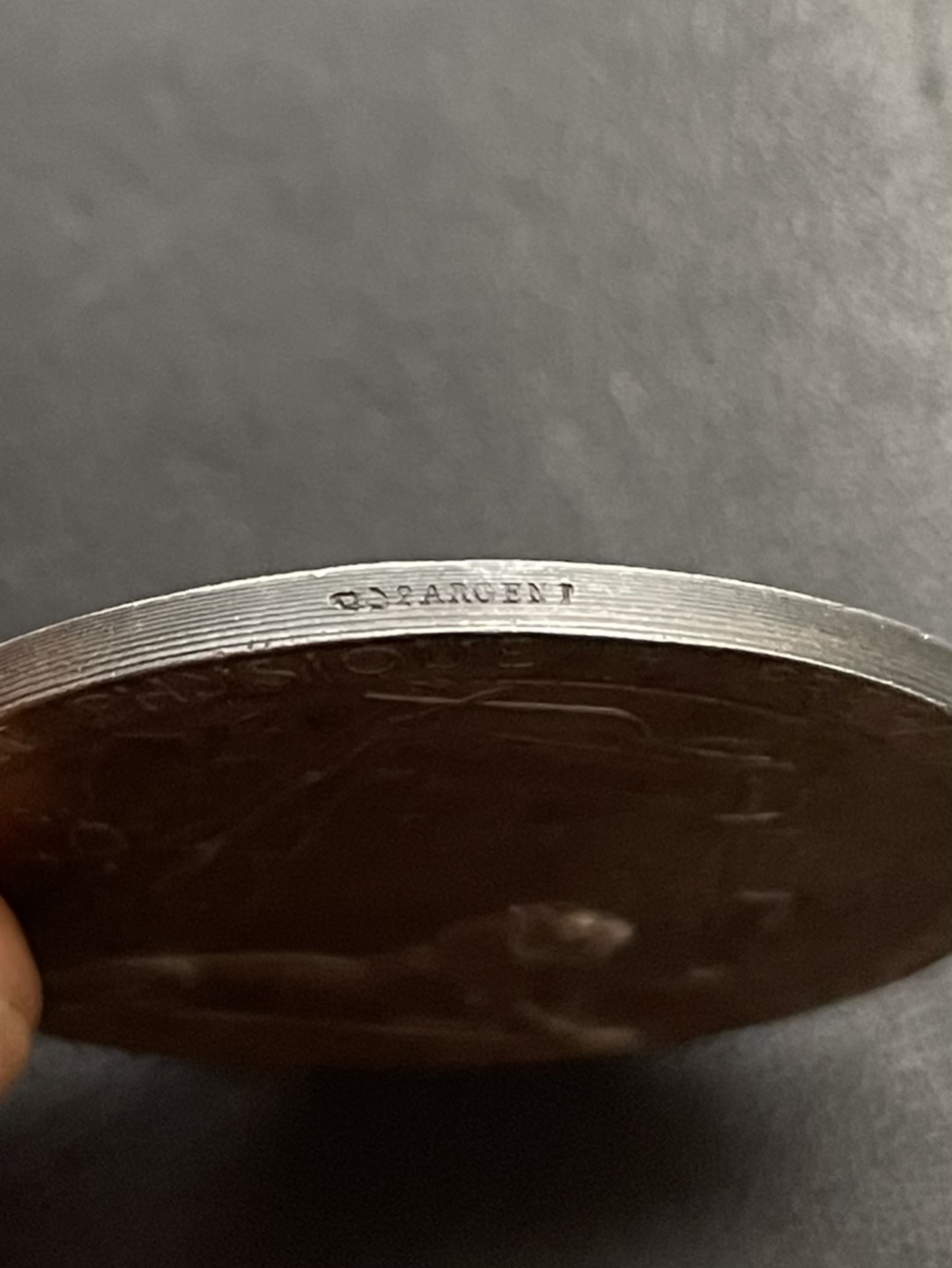 欧洲章牌-拍卖第25场 P.Grandhomme～法国一战战备银奖章 直径：36 mm ，23.1 g