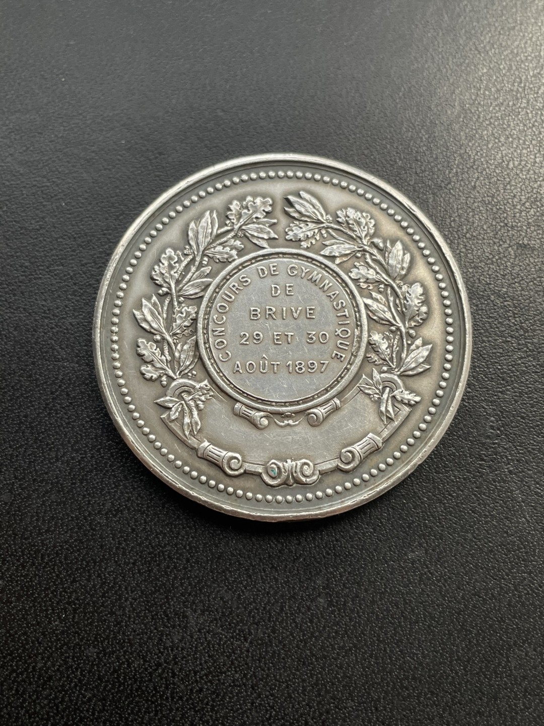 欧洲章牌-拍卖第25场 H.Dubois～1897年法国《马赛曲》雕塑银奖章 直径：41 mm ，34 g