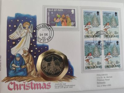 邮币封专场第三场 1982年马恩岛圣诞币邮币封