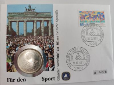 邮币封专场第三场 1972年德国奥运会10马克银币邮币封