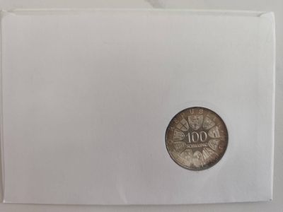 邮币封专场第三场 1979年奥地利维也纳国际中心100先令银币邮币封