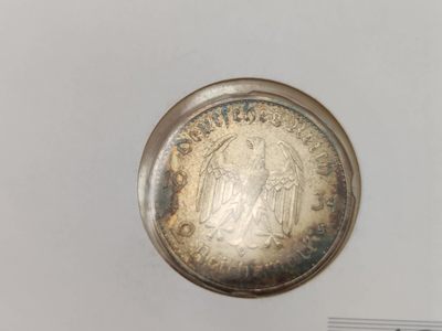 邮币封专场第三场 1933年德国加字教堂2马克银币邮币封