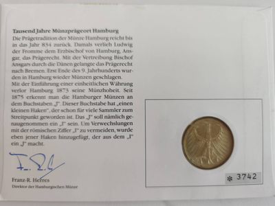 邮币封专场第三场 1966年5马克银币邮币封