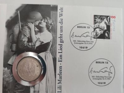 邮币封专场第三场 1935年德国教堂5马克银币邮币封