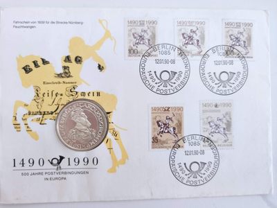 邮币封专场第三场 - 1987年比利时罗马条约5埃居银币邮币封