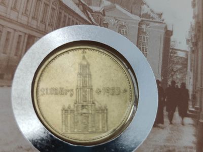 邮币封专场第三场 1933年德国加字教堂2马克银币邮币封