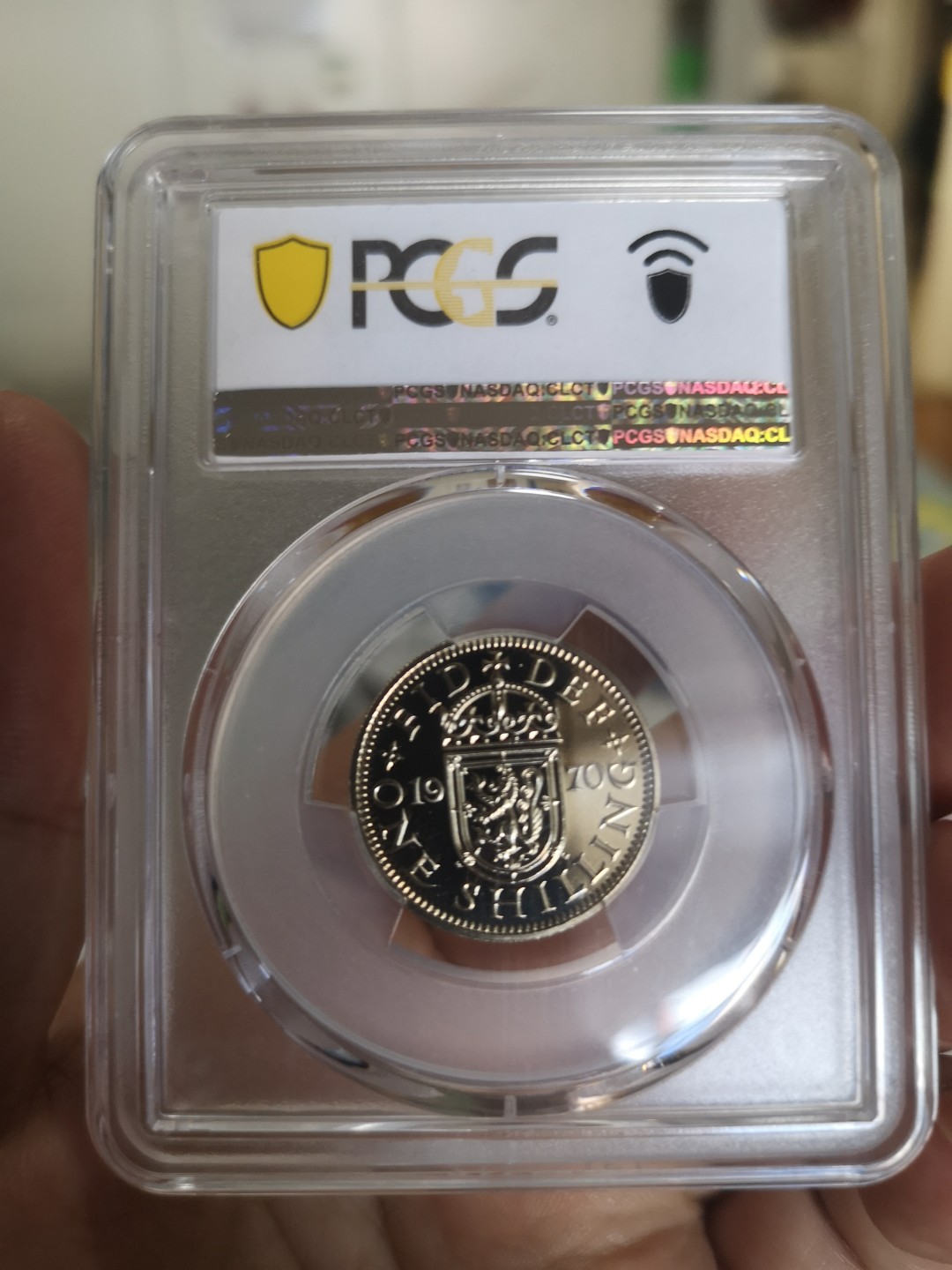 长老汇第8场老银币拍卖 1970英国伊丽莎白二世1先令精制铜币，PCGS PR68分超高分