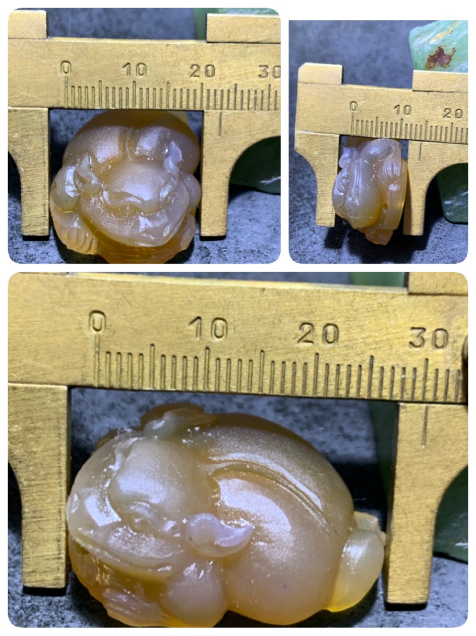 精美亚光蒙料金沙鸡油黄战国红玛瑙手工俏色巧雕招财金蟾吊坠一个！