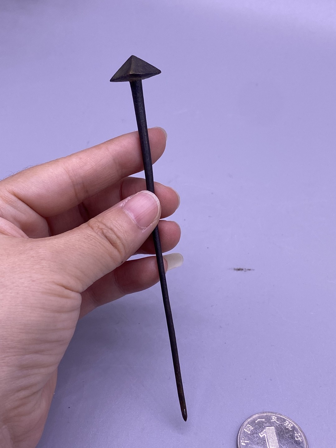 宋代铜簪子，尺寸12.6厘米，品相如图，168包快递