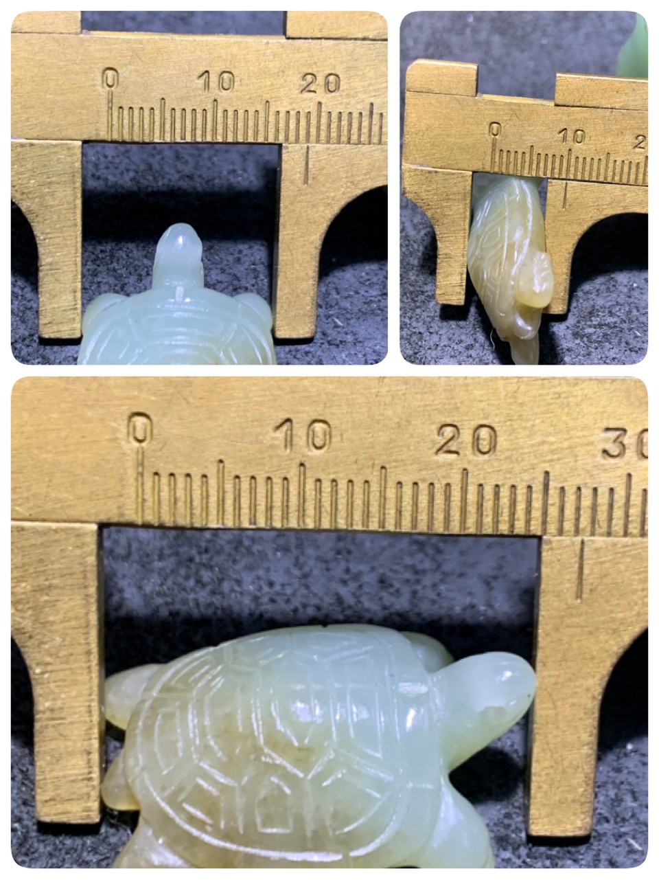 精美天然青海糖料和田玉雕刻复古长寿龟吊坠一个，