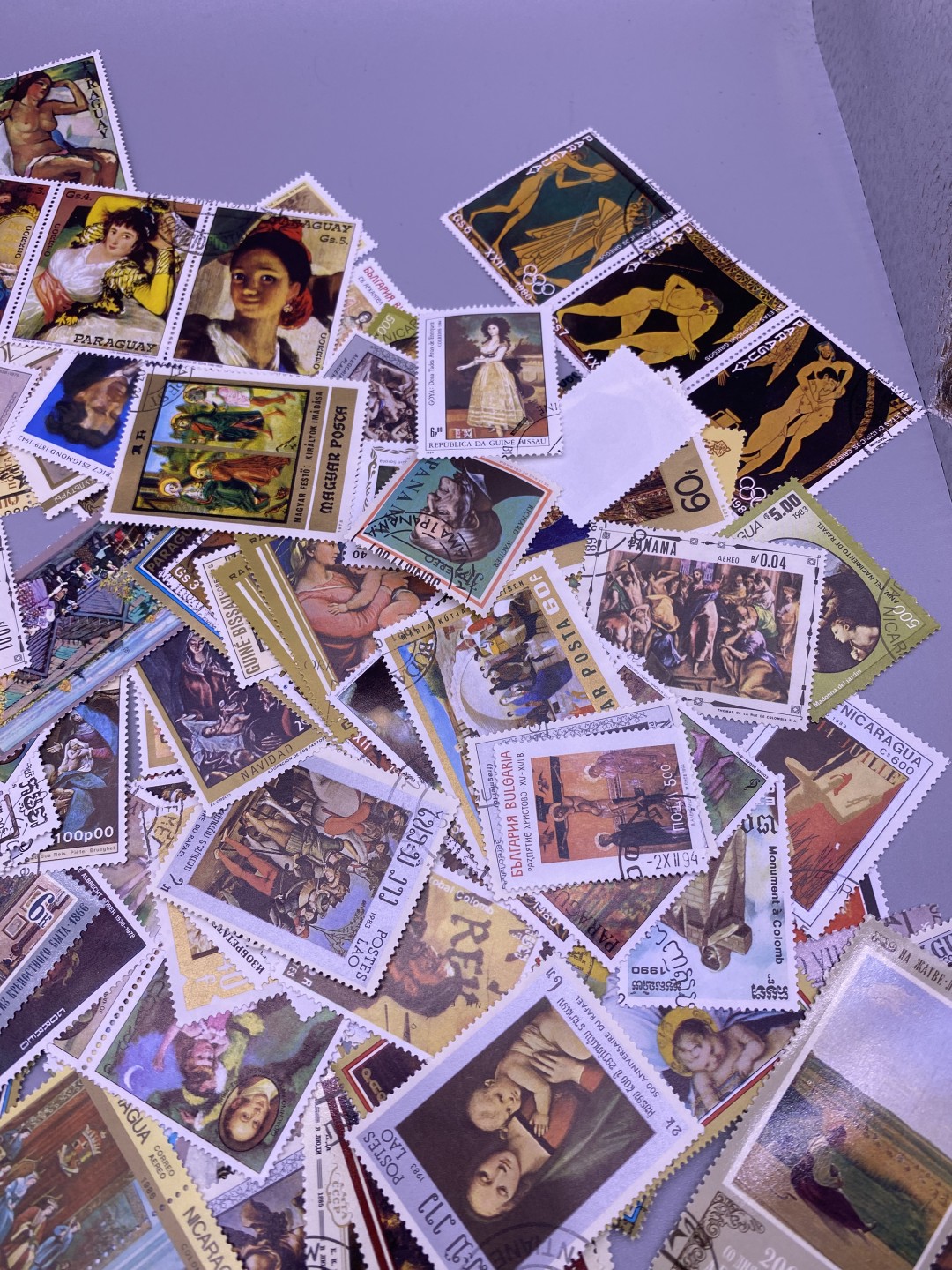 人体油画邮票210张，品相如图，500包快递