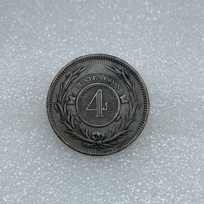 「铜匠收藏」【接受代拍 代送NGC评级 】精品铜币 精制币 银币【46】场拍卖，期待您的参与 - 乌拉圭 1869年 4分 铜币 34mm