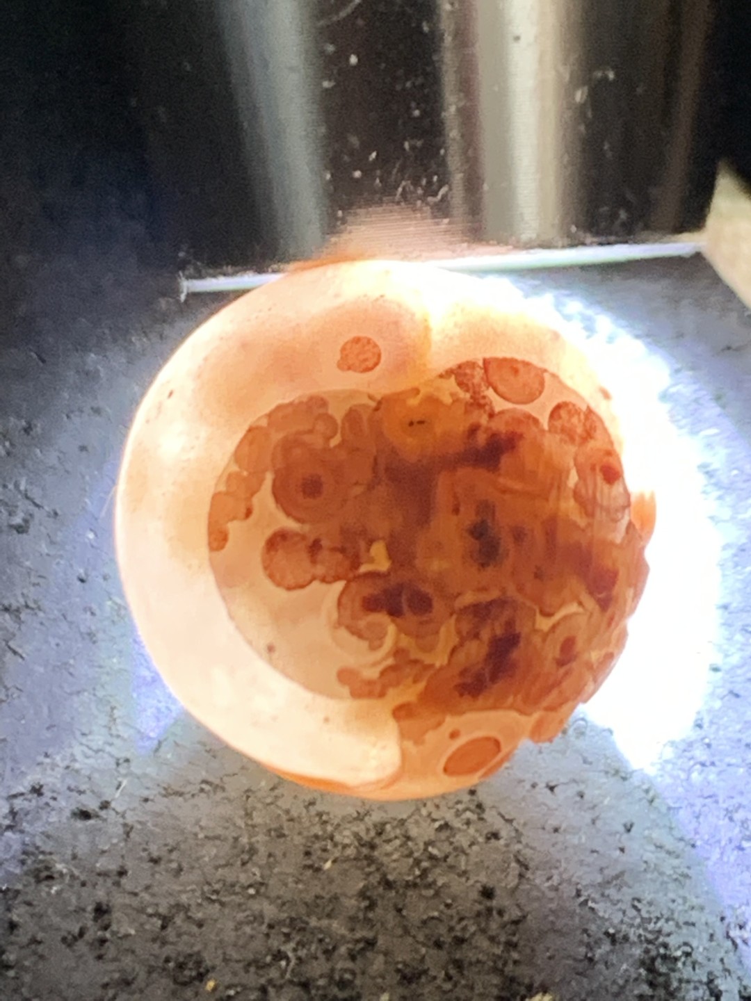 精美冰飘亚光战国红玛瑙手工俏色巧如意随形圆珠一个