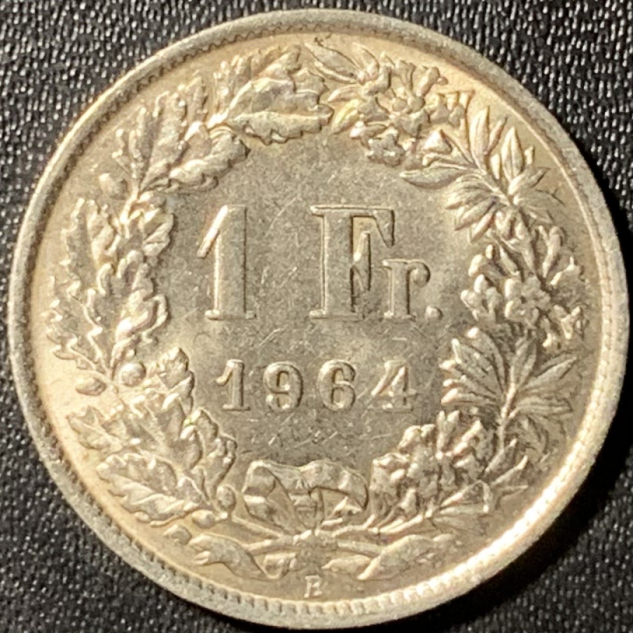 紫瑗钱币——第285期拍卖 瑞士 1964年 赫尔维蒂亚 1法郎 5克 0.835银 UNC