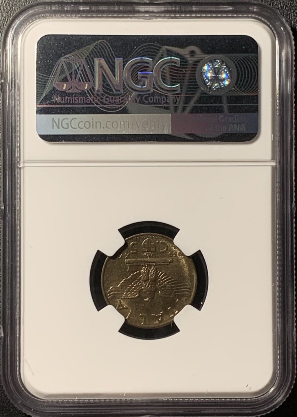 紫瑗钱币——第285期拍卖 意大利 1939年 伊曼纽尔三世 5分 铜币 NGC MS64 BN