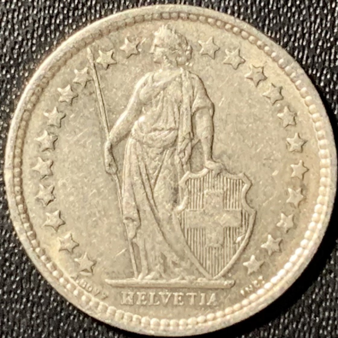 紫瑗钱币——第285期拍卖 瑞士 1961年 赫尔维蒂亚 1/2法郎 2.5克 0.835银 UNC