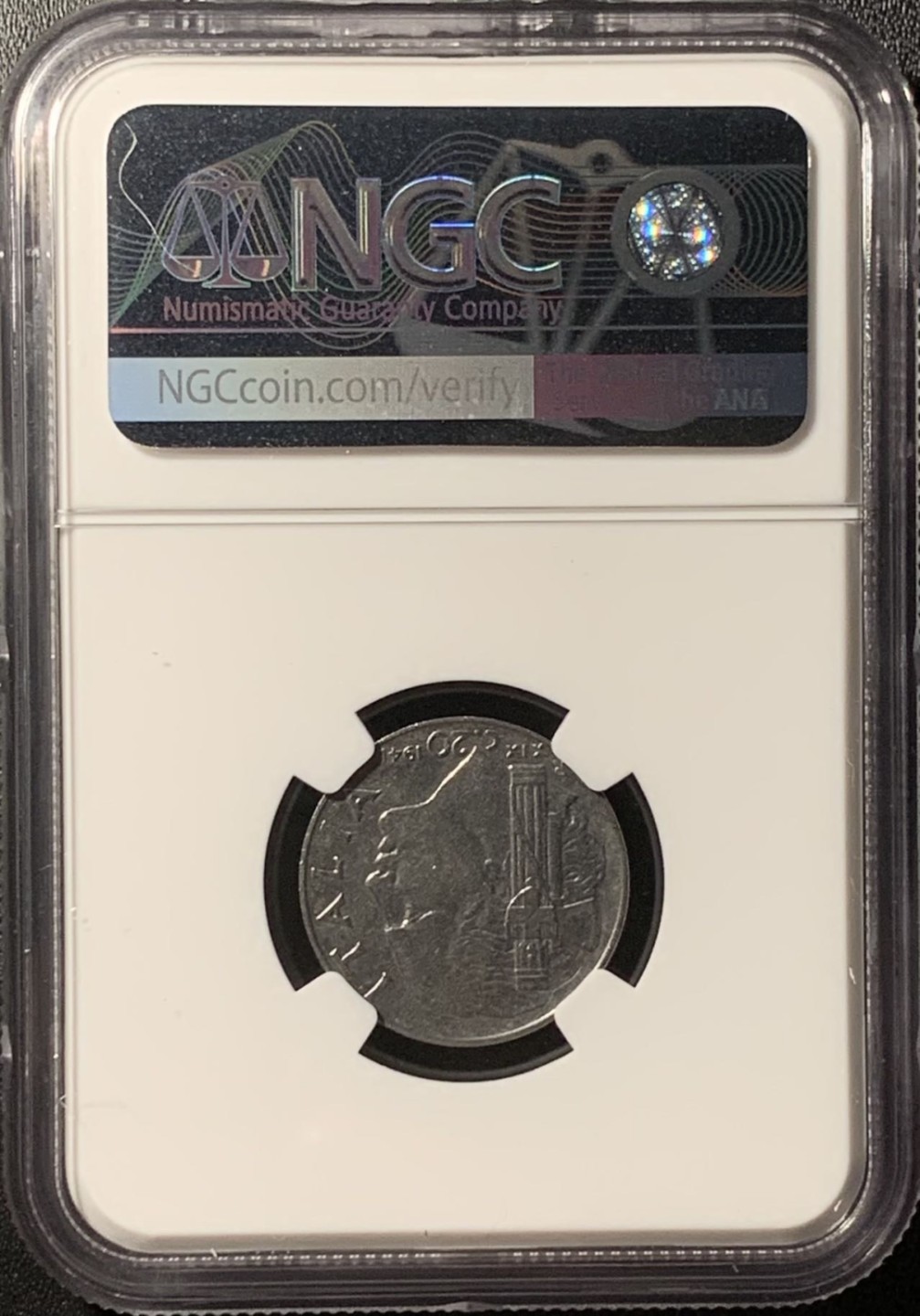 紫瑗钱币——第285期拍卖 意大利 1941年 伊曼纽尔三世 20分 镍币 NGC MS64