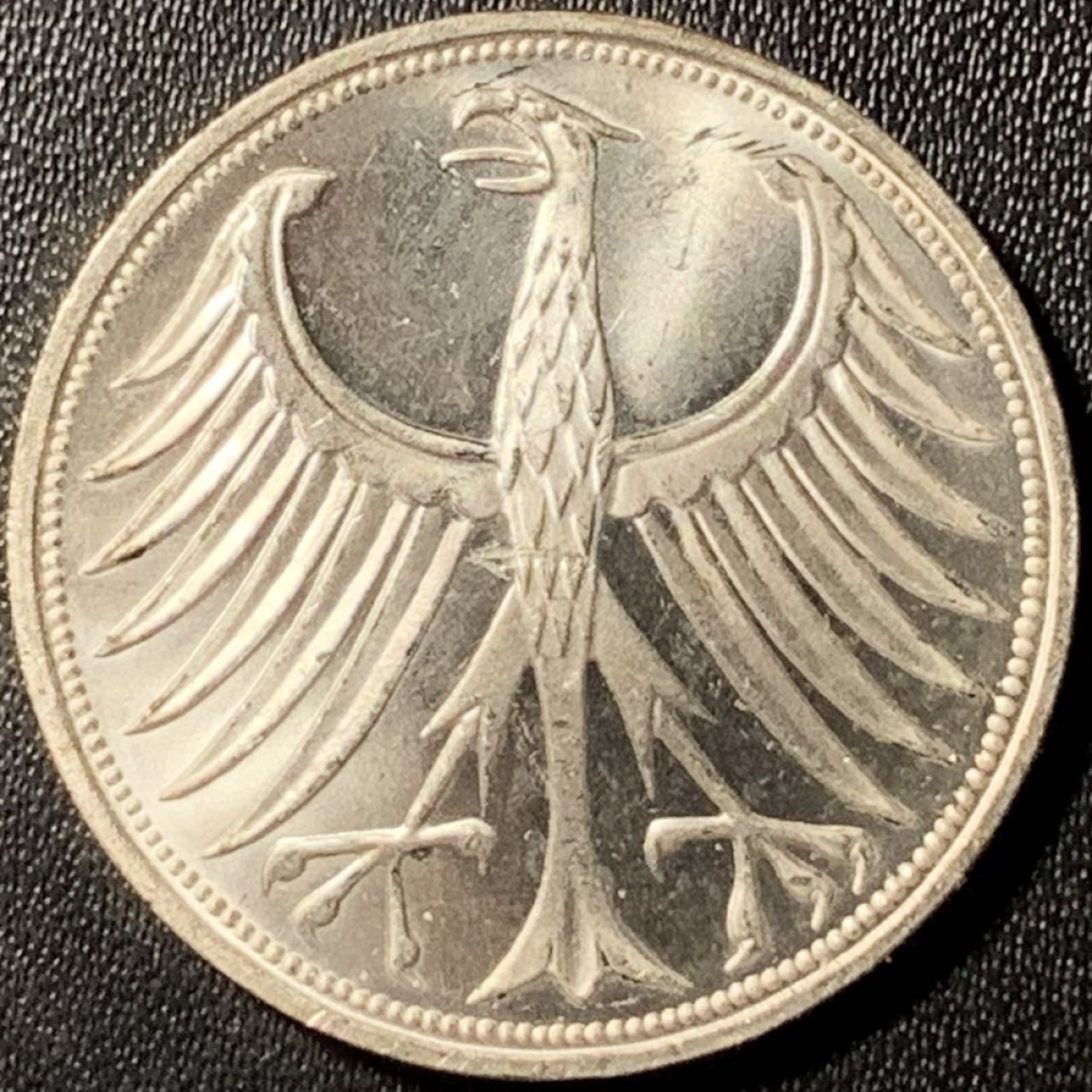 紫瑗钱币——第285期拍卖 联邦德国 1970年 F厂 流通 5马克 11.2 0.625 UNC 可评级